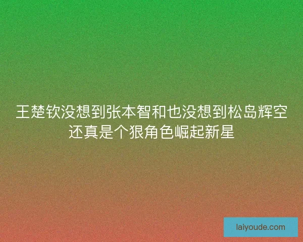 王楚钦没想到张本智和也没想到松岛辉空还真是个狠角色崛起新星